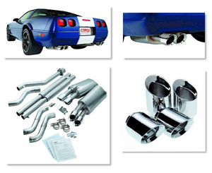 Corsa 14115 C4 Corvette Stainless Exhaust Twin Pro-Series 3.5" Tips Corvette L98 1986-1991