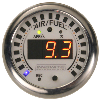Innovate Motorsports  XD-1 Programmable AFR Air/Fuel Digital Gauge -White Dial/Aluminum Bezel