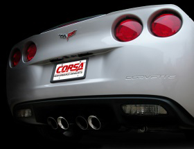 Corsa 14161 C6 Corvette Stainless Exhaust Touring System w  2 - 4"  Pro Series Tips 2005-2007