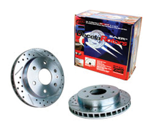 Baer Decelarotors One Piece Cross Drilled Brake Rotors C4 Corvette Front 13" 1988-1996