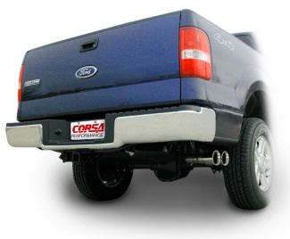 Corsa Ford F150 SuperCrew Sport-Single Side Exit Twin Pro-Series 4.0" Tips 2001-2003