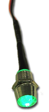 Green LED light  - 12 volt, 30 cm wire