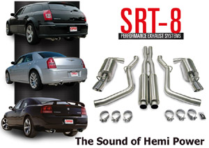 Corsa 14178 Dodge 300C/Magnum/Charger 6.1L HEMI SRT-8 Stainless Steel Exhaust System  2005-06