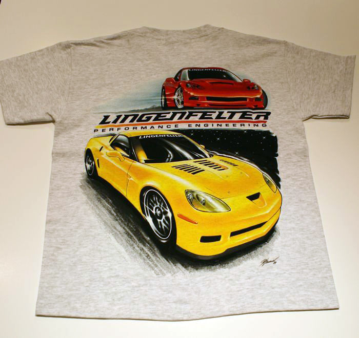 Lingenfelter ZO6 Twin Turbo 226 MPH Corvette & CES Corvette Youth T-Shirt - Gray - lingenfelter.com