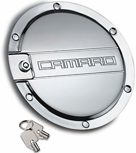 Billet Aluminum Camaro SS Locking Fuel Door Chrome 2010-2012 - lingenfelter.com