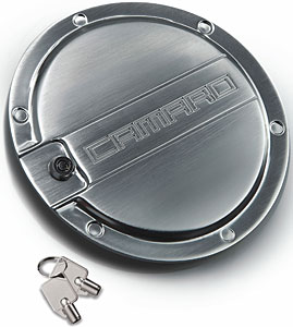 Billet Aluminum Camaro SS Locking Fuel Door  Brushed 2010-2012 - lingenfelter.com
