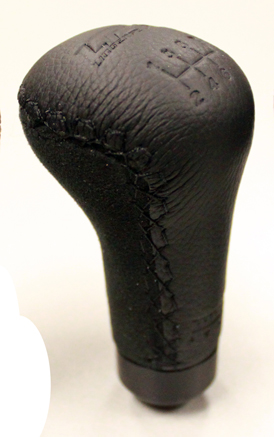 Lingenfelter Logo MT Leather Shift Knob w/ Black Stitching by MOMO - lingenfelter.com