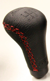 Lingenfelter Logo MT Leather Shift Knob w/ Red Stitching by MOMO - More Details