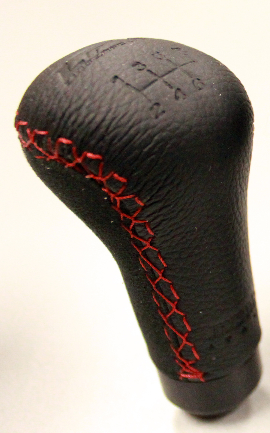 Lingenfelter Logo MT Leather Shift Knob w/ Red Stitching by MOMO - lingenfelter.com