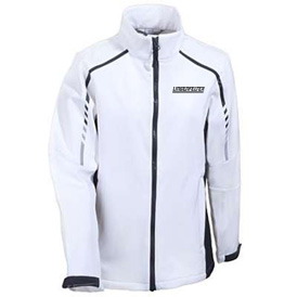 *NEW* Lingenfelter Ladies Soft Shell Jacket - Sea Salt White/Grey - lingenfelter.com