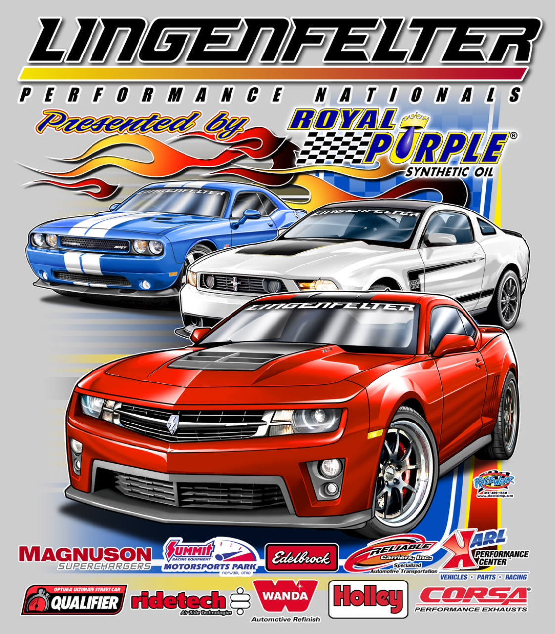 Lingenfelter Nationals T-Shirt - White - lingenfelter.com