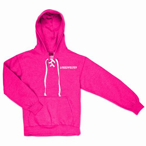 Lingenfelter Pink Hoodie w/ Hockey Style Lace - More Details