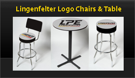 Lingenfelter logo chairs & table