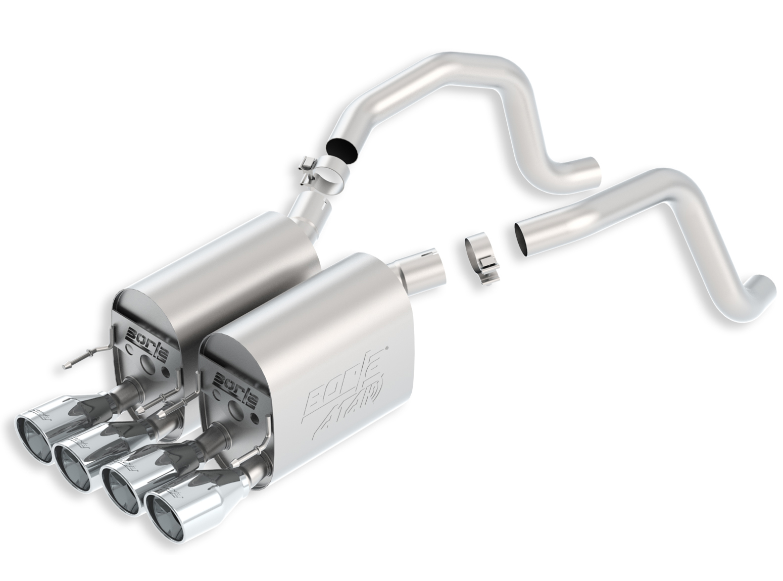 BORLA ATAK Stadium Volume C6 Corvette AxelBack Exhaust 20052008