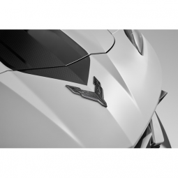 Front Crossed Flags Emblem in Carbon Flash Metallic